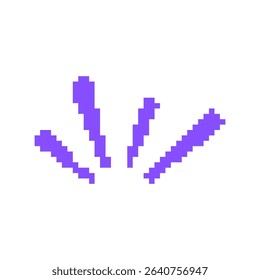 Mosaic pixel confetti with a vibrant purple shade, perfect for festive or celebratory designs.
