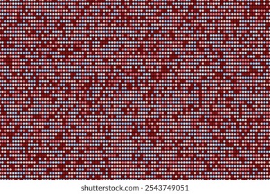 Mosaic point circles multicolored dots background. Blue and burgundy dot background gradient random pixels. Vector illustration.