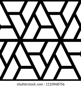 Mosaic. Polygons. Jagged figures ornament. Repeated puzzle shapes background. Logic game motif. Tiles wallpaper. Parquet backdrop. Digital paper grate, web design, textile print. Seamless grid pattern