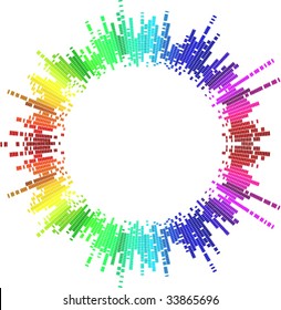 mosaic rainbow circle