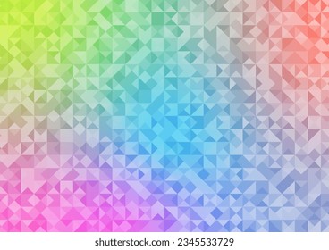 Mosaic rainbow digital background wallpaper 