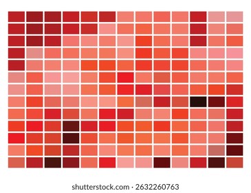 Mosaic red palette featuring handcrafted tints and rich shadows. Great for print tests, artistic designs, branding, and bold, trendy vector compositions.