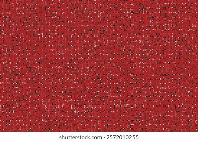 Mosaic red texture. Red dotted background. Reddish glittering texture. Red carpet surface. Bright red abstract luxury background.