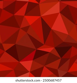 A mosaic of red triangles in different shades. The shapes create depth and texture, making the image visually appealing.