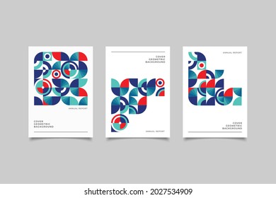 mosaic retro annual report cover collection vector eps 10