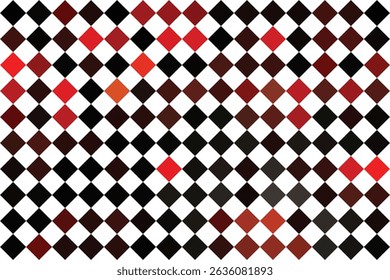 Mosaic Rhombus Abstract in Red and Black colors Background
