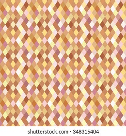 Mosaic rhombus geometric colorful seamless vector pattern. Abstract textured decorative illustration for banner, print, template, cover, web, decoration, design, fabric, textile, wallpaper, template