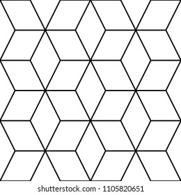 Mosaic. Rhombuses ornament. Grid background. Ancient ethnic motif. Geometric grate wallpaper. Grid backdrop. Digital paper, web design, textile print. Lozenges pattern. Seamless abstract illustration.