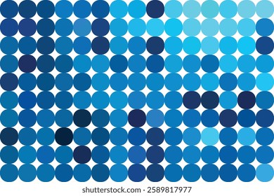 Mosaic Rounded Abstract in blue colors Background