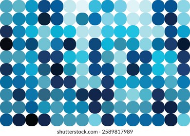 Mosaic Rounded Abstract in blue colors Background