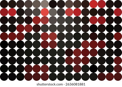 Mosaico Arredondado Abstrato em Vermelho e Preto cores Fundo