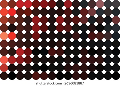 Mosaic Rounded Abstract in Red and Black colors Background