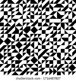 Mosaic seamless background, vector chaotic abstract geometric tiling background, interior design element or wallpaper, wrapping paper or web design.