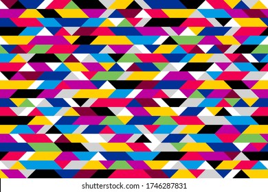 Fondo mosaico transparente, fondo de baldosas geométricas abstractas vectoriales caóticas, elemento de diseño interior o papel tapiz, papel de envoltura o diseño web.