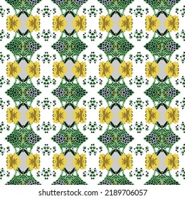 Mosaic seamless colorful pattern for wallpapers, tiles, design and green backgrounds