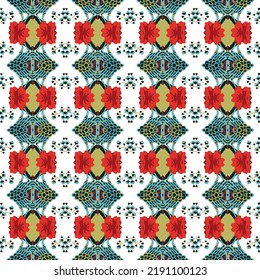 Mosaic seamless colorful pattern for wallpapers, tiles, design and blue backgrounds