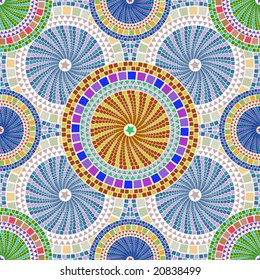 Mosaic seamless pattern