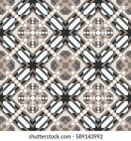 Mosaic seamless pattern. Abstract geometric background.
