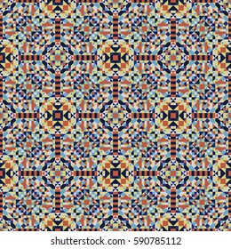 Mosaic seamless pattern.  Abstract geometric background.
