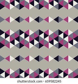 Mosaic seamless pattern. Background made of triangles. Vector illustration. Textile rapport.
