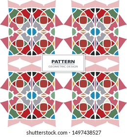 Mosaic seamless pattern background.Graphic Design Decoration Abstract Pattern Vector Background