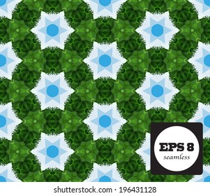 Mosaic seamless pattern based on polygons.