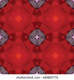 Mosaic seamless pattern based on polygons. Kaleidoscope. Geometrical abstract ornament.