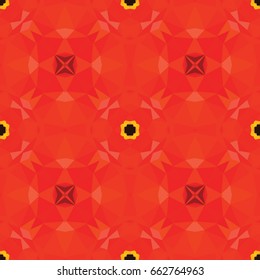 Mosaic seamless pattern based on polygons. Kaleidoscope. Geometrical abstract ornament.