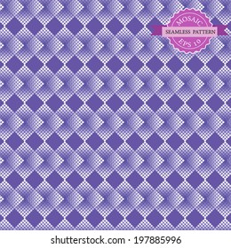 mosaic seamless pattern & black ground 