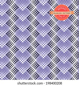 mosaic seamless pattern & black ground