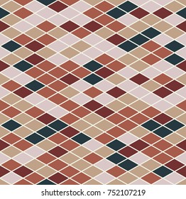 Mosaic seamless pattern. Colored geometric elements, arranged on a light background. For your design.