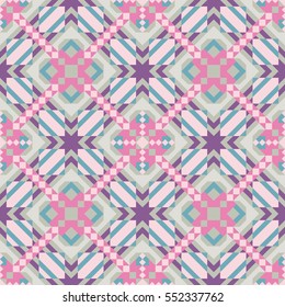 Mosaic seamless pattern. Colorful vector illustration. Abstract geometric background.