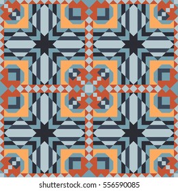 Mosaic seamless pattern. Colorful vector illustration. Abstract geometric background.