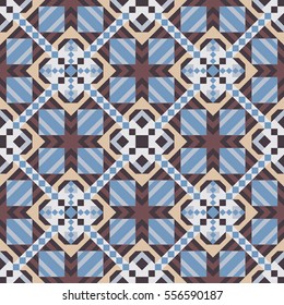 Mosaic seamless pattern. Colorful vector illustration. Abstract geometric background.
