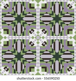 Mosaic seamless pattern. Colorful vector illustration. Abstract geometric background.