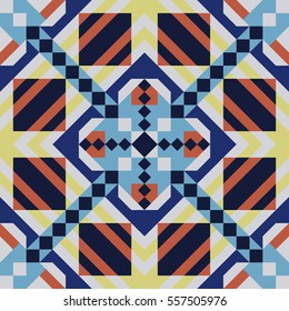 Mosaic seamless pattern. Colorful vector illustration. Abstract geometric background
