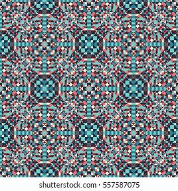 Mosaic seamless pattern. Colorful vector illustration. Abstract geometric background
