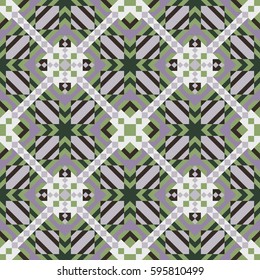Mosaic seamless pattern. Colorful vector illustration. Abstract geometric background.
