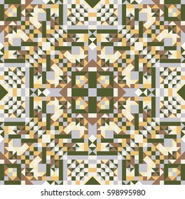 Mosaic seamless pattern. Colorful vector illustration. Abstract geometric background.
