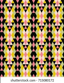 Mosaic seamless pattern. Ethnic vector background