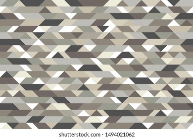 Mosaic seamless pattern, geometric chaotic tiling vector background for wallpapers, wrapping paper or website backgrounds.