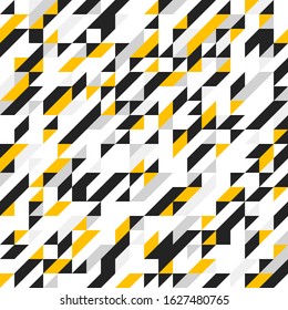 Mosaic seamless pattern, geometric chaotic tiling vector background for wallpapers, wrapping paper or website backgrounds.