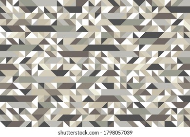 Mosaic seamless pattern, geometric chaotic tiling vector background for wallpapers, wrapping paper or website backgrounds.