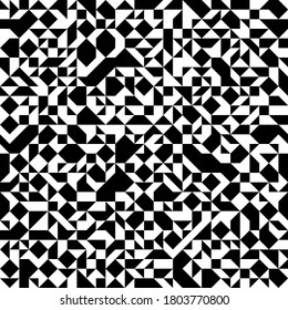 Mosaic seamless pattern, geometric chaotic tiling vector background for wallpapers, wrapping paper or website backgrounds.