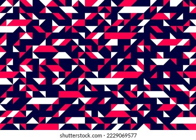 Mosaic seamless pattern, geometric chaotic tiling vector background for wallpapers, wrapping paper or website backgrounds.