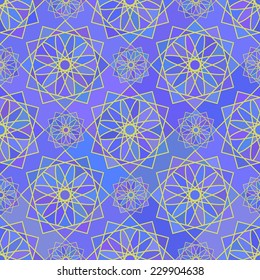 Mosaic seamless pattern. Geometric ornament. Vector illustration