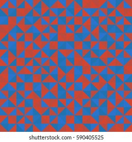 Mosaic. Seamless pattern of geometric shapes. Geometric vector background. Colorful triangle pattern. 