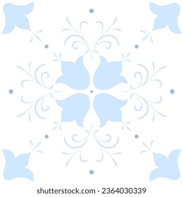 Mosaic seamless pattern ornament, Moroccan vintage ornament as backgrounds, for fabric, wallpaper, textile, websites, home decor (pillows, towels, napkins), tableware soft blue and white Rainbow 