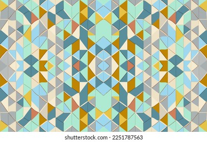 Tono de color pastel sin fisuras mosaico. Resumen de la línea de tela gráfica estilo moderno elegante minimalista retro. Diseño para textil diseño de arte de impresión textil fondo de fondo de papel de pared ilustración vectorial