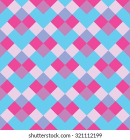 Mosaic seamless pattern. Print in a cage in a rustic style for interior decorating, home textiles, clothing.